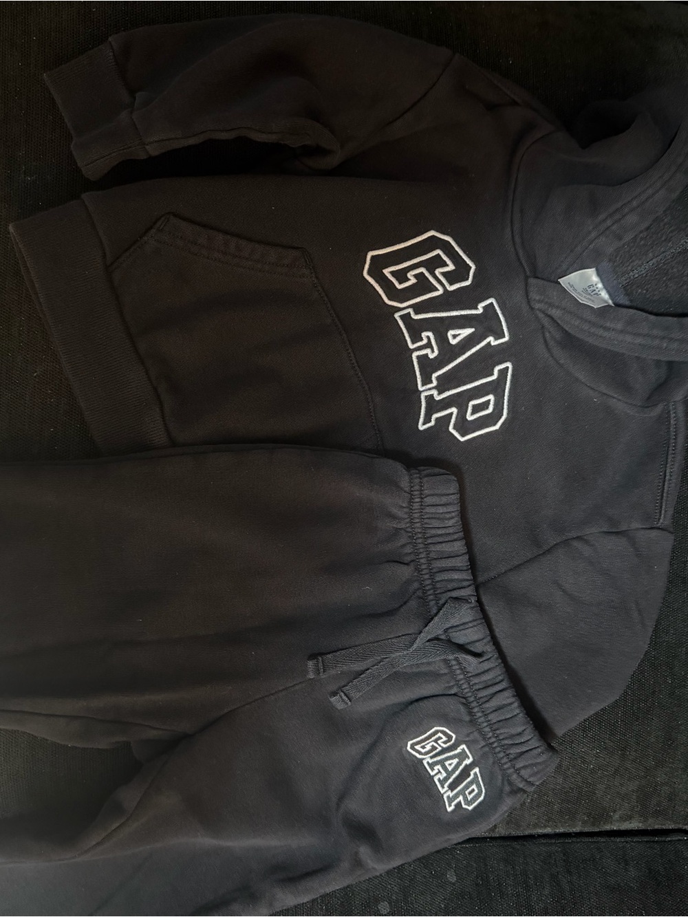 GAP Kids Black Logo Sweatpants - Black